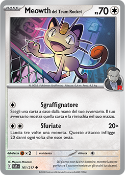 Meowth del Team Rocket 161/295 NM (ITA)