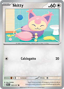 Skitty 165/295 Reverse Ball Pattern NM (ITA)