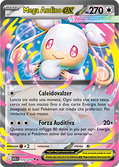 Mega Audino-ex 172/295 Reverse Energy Pattern NM (ITA)