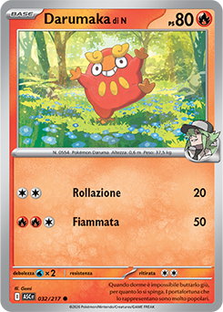 Darumaka di N 032/295 Reverse Ball Pattern NM (ITA)