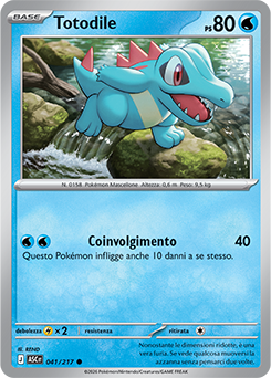 Totodile 041/295 Reverse Energy Pattern NM (ITA)