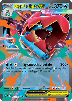 Mega Feraligatr-ex 043/295 Reverse Ball Pattern NM (ITA)