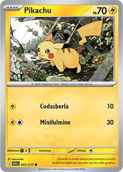 Pikachu 055/295 Reverse Energy Pattern NM (ITA)
