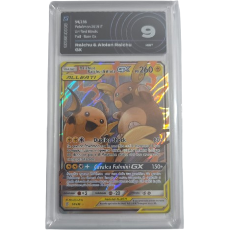 Raichu e Alolan Raichu GX 54/236 Sintonia Mentale - AiGrading 9 (ITA)