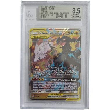 Reshiram e Zekrom GX 157/236 Eclissi Cosmica - BGS 8,5 (ITA)