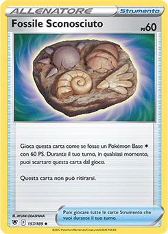 Fossile Sconosciuto 157/189 NM (ITA)