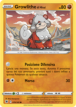 Growlithe di Hisui 070/189 NM (ITA)