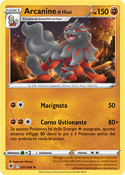 Arcanine di Hisui 071/189 Reverse NM (ITA)
