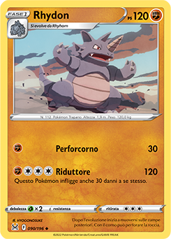 Rhydon 090/196 Reverse NM (ITA)