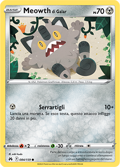 Meowth di Galar 084/159 NM (ITA)