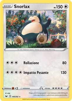 Snorlax 140/202 Reverse NM (ITA)