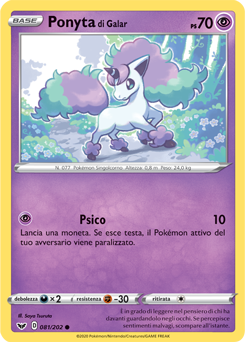 Ponyta di Galar 081/202 Reverse NM (ITA)