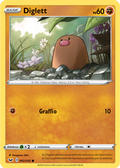Diglett 092/202 Reverse NM (ITA)
