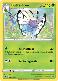 Butterfree 003/192 Reverse NM (ITA)