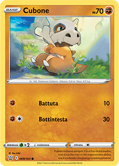 Cubone 069/163 Reverse NM (ITA)
