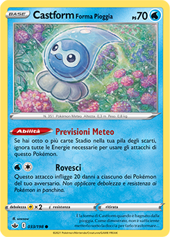Castform Forma Pioggia 033/198 Reverse NM (ITA)