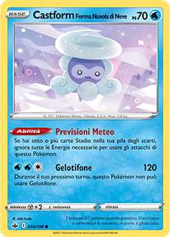 Castform Forma Nuvola di Neve 034/198 NM (ITA)