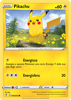 Pikachu 049/203 Reverse NM (ITA)