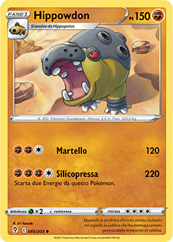 Hippowdon 085/203 Reverse NM (ITA)