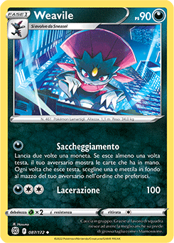 Weavile 087/172 Reverse NM (ITA)