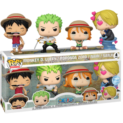 One Piece Pack 4 POP! Vinyl Figure Luffytaro, Roronoa Zoro, Nami and Sanji 9 cm