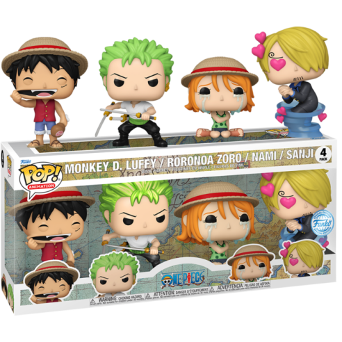One Piece Pack 4 POP! Vinyl Figure Luffytaro, Roronoa Zoro, Nami and Sanji 9 cm