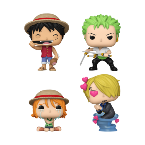 One Piece Pack 4 POP! Vinyl Figure Luffytaro, Roronoa Zoro, Nami and Sanji 9 cm