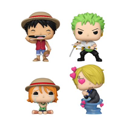 One Piece Pack 4 POP! Vinyl Figure Luffytaro, Roronoa Zoro, Nami and Sanji 9 cm